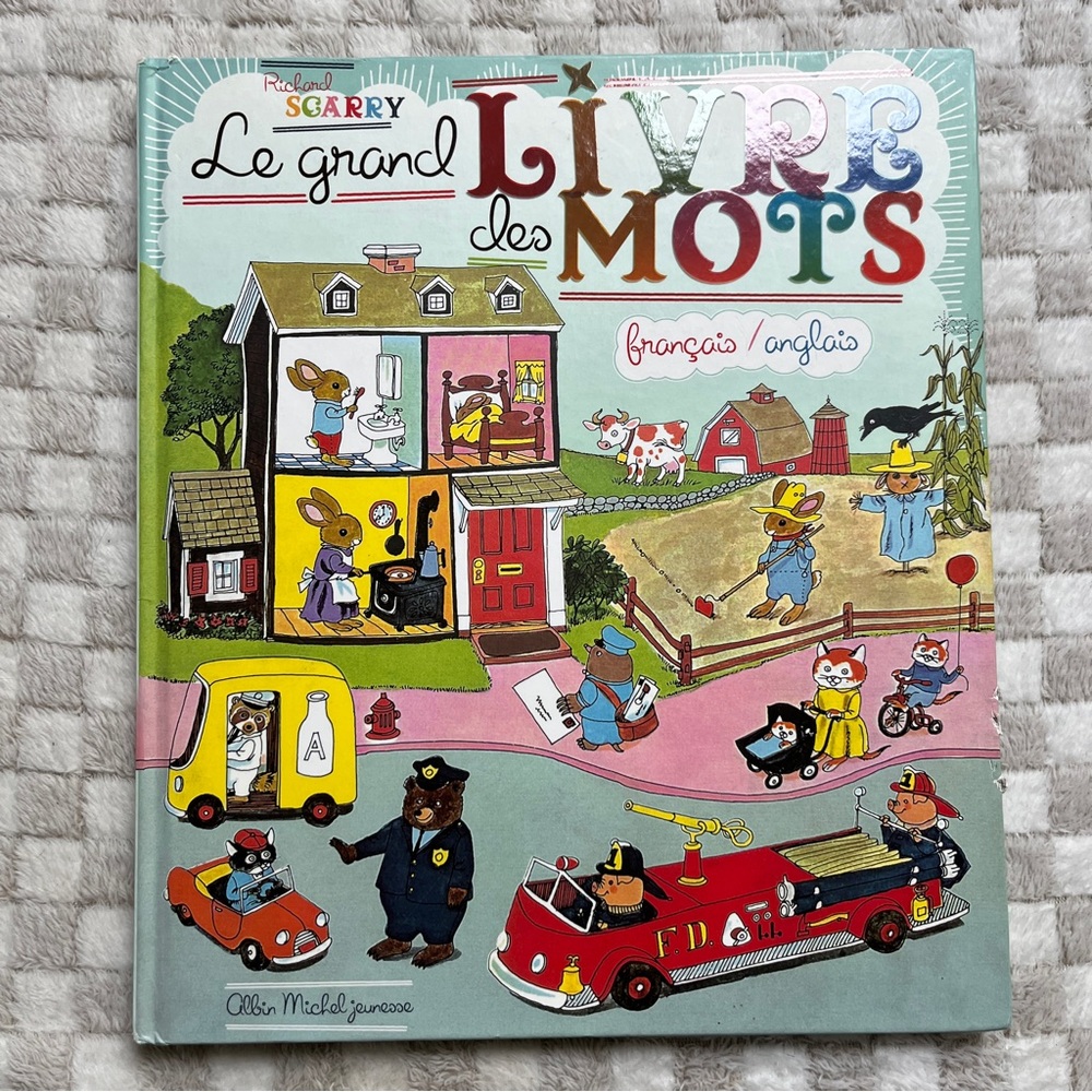 Richard Scarry biligual book (French English)